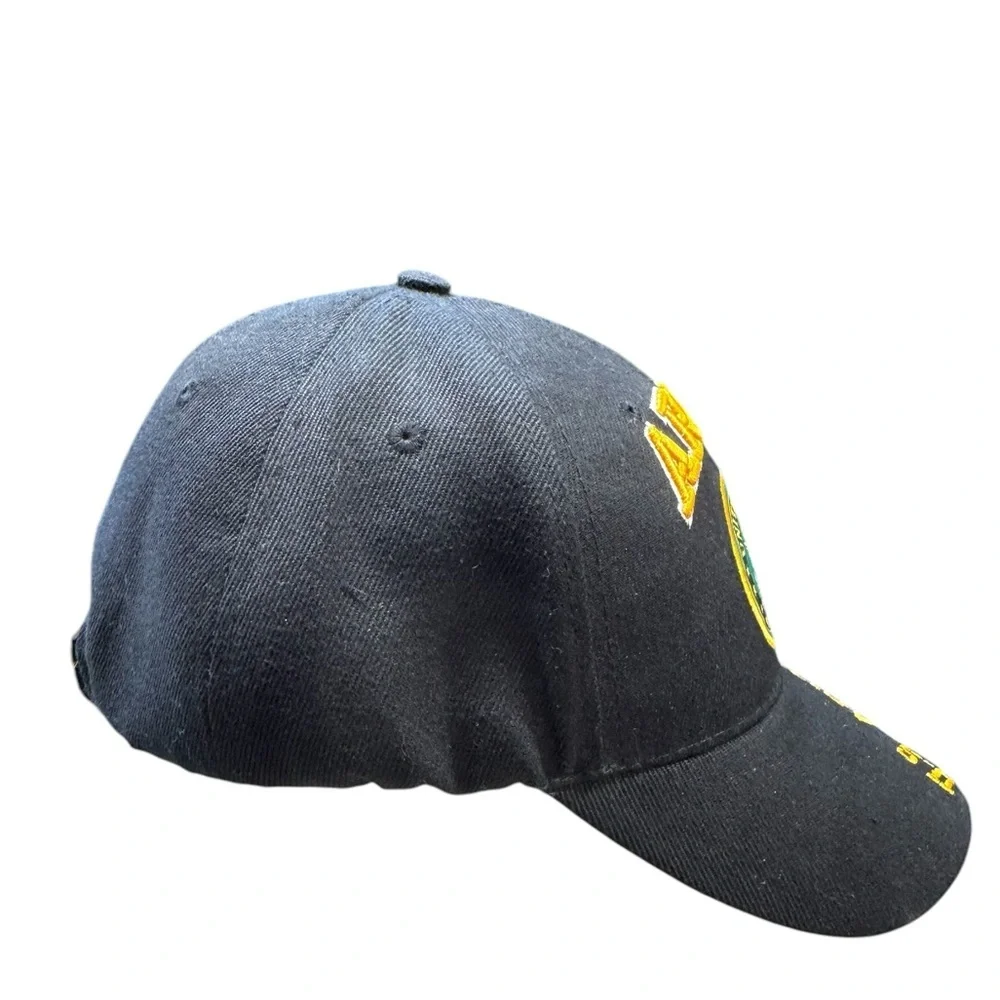 Official‎ U.S. Army Black Cap with logo patch and American Flag embroidered